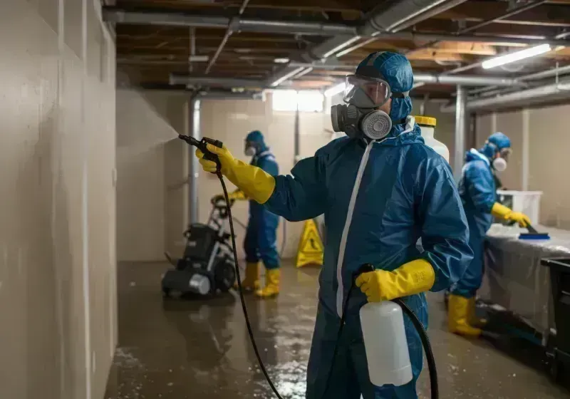 Basement Sanitization and Antimicrobial Treatment process in Crestwood, KY